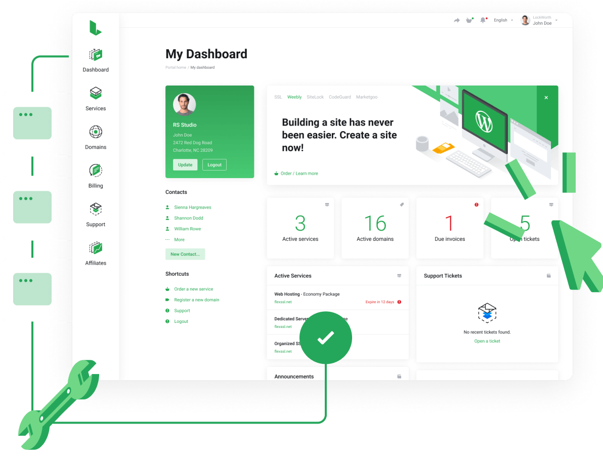 Shared Hosting powered by Webuzo - Super easy control panel to manage all your services